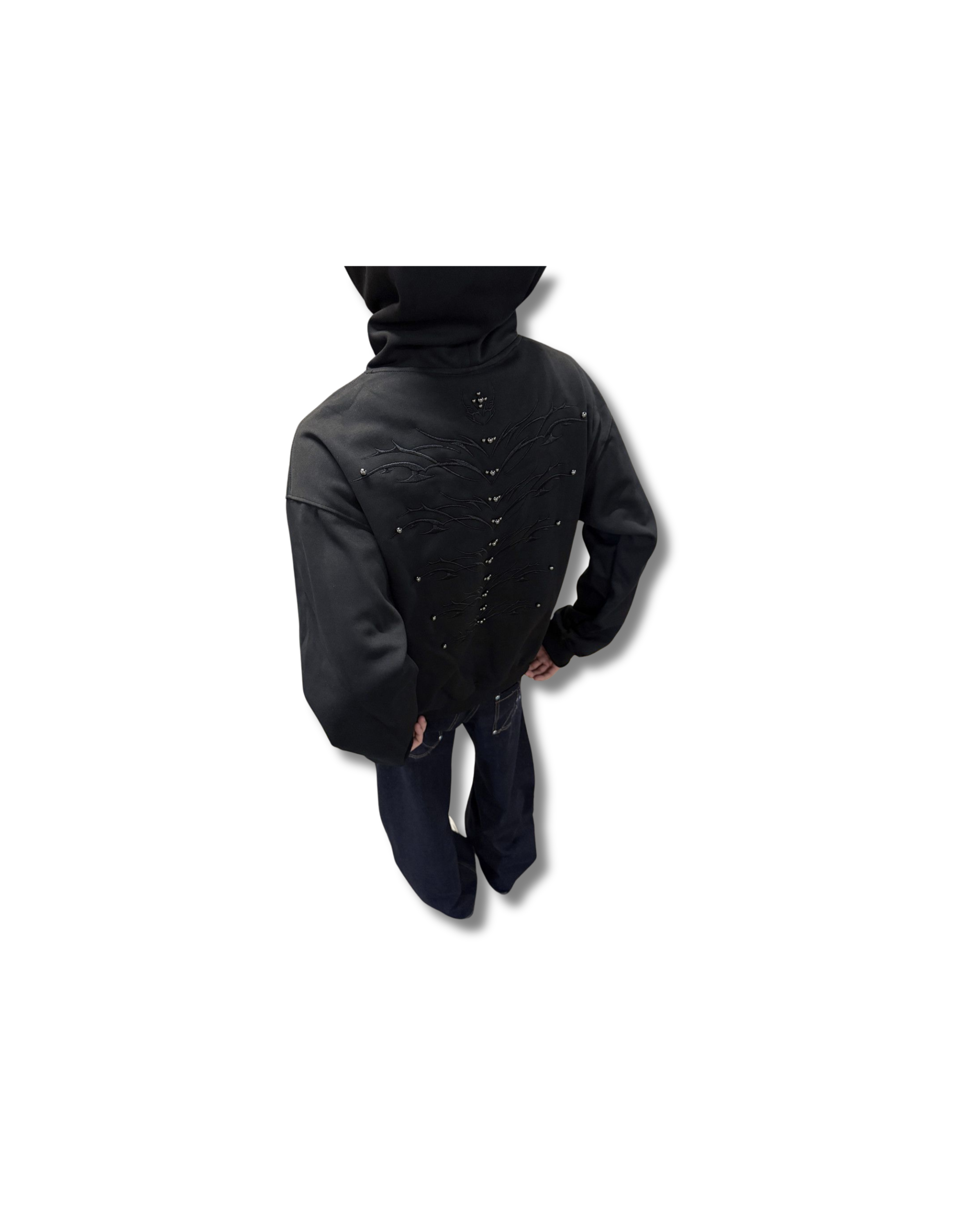 Rivet Embroidered Hoodie